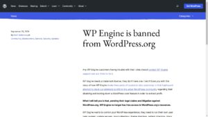 WP Engine 與 WordPress 官方爭議的分析